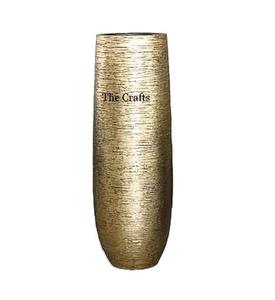 Juego de dos floreros de diferentes tamaños en aluminio, color negro y dorado, florero para uso en restaurante doméstico - Product Image 4