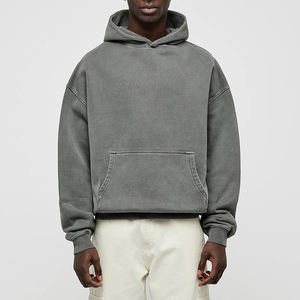 Vente en gros personnalisée Sweats à capuche sans ficelle en coton vintage épais style de rue pour hommes de haute qualité - Product Image 1