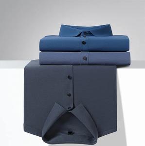 Polo d'affaires d'été pour hommes taille personnalisée séchage rapide élégant respirant haute qualité grande taille design décontracté court longueur - Product Image 2