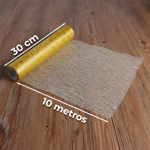 ผ้าปูโต๊ะลายแจ็คการ์ดหรูหราแบบม้วน ยาว 10 เมตร พร้อมลายดาวและลายเส้นทอปักลายโครเชต์ สำหรับตกแต่งบ้าน - Product Image 2