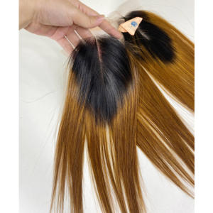 Extensiones de cabello humano crudo Bonestraight Remy vietnamita de alta calidad, trama plana frontal de encaje, cierre de Color personalizable, todos los tamaños - Product Image 6