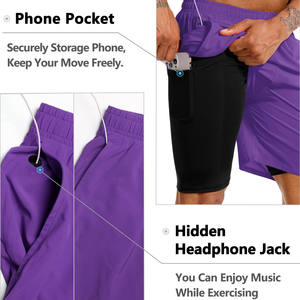 Custom Logo Breathable Quick Dry Summer <b>Men's</b> Gyms Sports With Pocket Bodybuilding Fitness <b>Walking</b> Workout Jogger Shorts For <b>Men</b> - Product Image 5