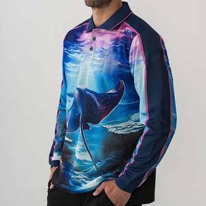 Polos de pesca unisex con protección solar UPF50 + personalizados de calidad superior, productos de pesca, polos de pesca de manga larga - Product Image 3