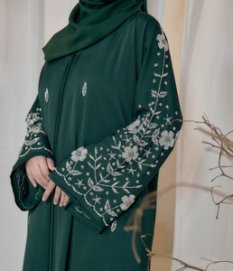 Elegant Dubai <b>Abaya</b> Design with Beautiful Beads and Stones Embroidery Work Dubai Hand Made Premium <b>Abaya</b> Design 2026 - Product Image 4