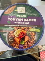 Sauce végétale halal et végétalienne prête en 3 minutes, prêt à manger, Ramen Tom Yam au calmar, de la marque Quick Fast Foods Konjac Manufacturer Supply.