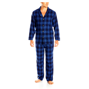 Ensemble de pyjama en satin de coton 100% respirant à manches longues imprimé sur mesure de couleur claire pour hommes Vêtements de nuit pour grands garçons du Pakistan - Product Image 1