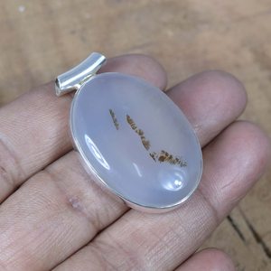 Colgante de Ágata Montana Hecho a Mano, Plata de Ley 925, Corte de Lágrima, Joyería con Piedras Preciosas, Elegante Collar Clásico para Mujeres y Niñas, Regalo - Product Image 4