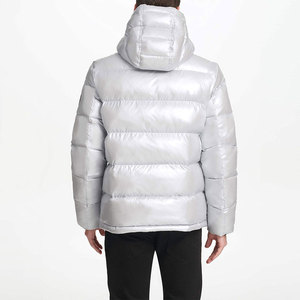 Hooded Down Puffer <b>Jacket</b> Wholesale Custom Puffy <b>Jackets</b> <b>Slim</b> <b>Fit</b> Plain Blank Puffer Down <b>Jacket</b> - Product Image 2