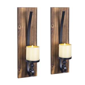 Traditional Wooden <b>Candle</b> <b>Sconces</b> Indoor <b>Wall</b> Mounted Classic Elegant Handmade Decorative Livingroom Bedroom - Product Image 4