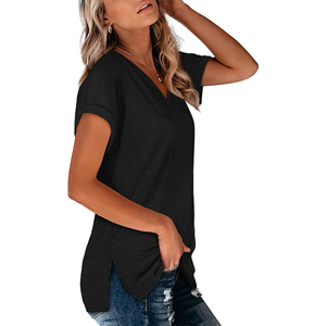 Ensemble de 2 pièces pour femmes, tenue d'été, t-shirt à manches courtes, 100% coton, tenue de détente, Short cycliste - Product Image 4