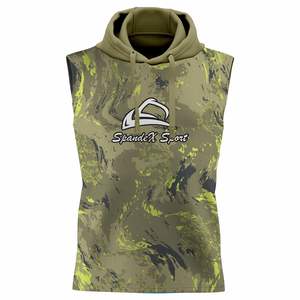 Sudaderas con capucha sin mangas de verano ligeras para hombre con sublimación de poliéster 100% con logotipo personalizado - Product Image 1