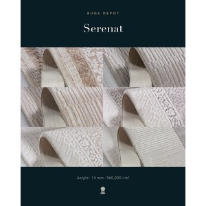 พรมอะคริลิคขายส่ง SERENAT SE004 สีครีม ผลิตด้วยเครื่องจักร พรมตุรกี สำหรับห้องนั่งเล่น โครงการโรงแรม - Product Image 3