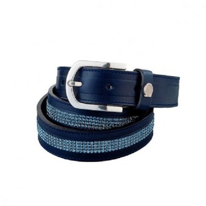 Large ceinture en cuir de cristal verni Rhinestone produit cheval anglais avec design breveté - Product Image 5