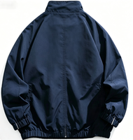 Veste coupe-vent à col montant brodée sur mesure de haute qualité, veste streetwear surdimensionnée pour homme