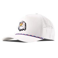 Casquette de golf à structure 5 panneaux de haute qualité d'usine OEM ODM Casquette de golf unisexe en coton avec logo personnalisé en PVC USA Casquette imperméable découpée au laser
