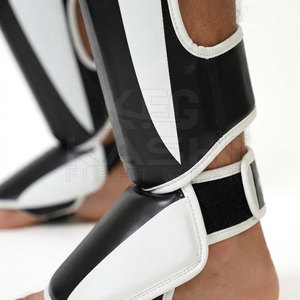 Protector de Espinillas para Boxeo con Cuero PU, Antideslizante, Ligero, con Cierre de Velcro para Boxeo, Kickboxing, Artes Marciales y Deportes - Product Image 6