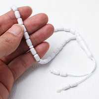 Collier de prière islamique en acrylique unisexe en gros, perles de tasbih, chapelet dhikr, cadeau pour les femmes et les hommes musulmans