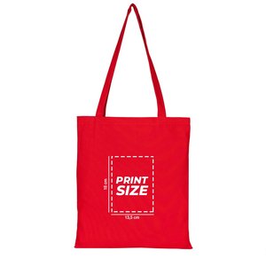 Bolsa de Mano Roja Personalizada de Lona de Algodón Premium de 300 GSM, 14x16 Pulgadas, con Impresión de Logotipo Personalizado, Bolsas Reciclables - Product Image 3