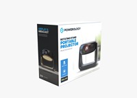 Projecteur LCD portable Powerology avec support rotatif, haut-parleurs intégrés, lampe LED HD 1080p, 700 lumens, garantie 1 an, home cinéma