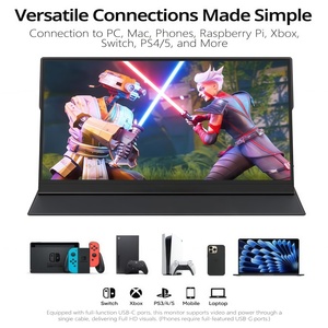 <span class=keywords><strong>จ</strong></span>อภาพพกพาขนาด 15.6 นิ้ว, <span class=keywords><strong>จ</strong></span>อภาพภายนอกที่สองความละเอียด 1080P สำหรับแล็ปท็อป, โทรศัพท์มือถือ, PS, Xbox, <span class=keywords><strong>จ</strong></span>อแสดงผลสำหรับเล่นเกมแบบบางเฉียบ/ฝาครอบอั<span class=keywords><strong>จ</strong></span>ฉริยะ - Product Image 4