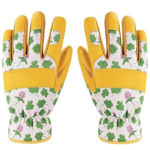 Gants de jardinage en cuir Gants imprimés unisexes pour creuser plantation désherbage agriculture ongles protection des doigts Gants d'aménagement paysager - Product Image 6