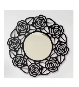 Miroirs muraux en métal luxueux cadre en métal fini or et miroir mural de qualité élégante salon et chambre à coucher décoratifs - Product Image 6