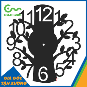 Horloge murale décorative moderne TDH014 à quartz, simple face, motif paysager, design Art Déco, en MDF, logo personnalisé pour les fêtes - Product Image 1