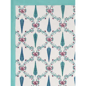 Pur Coton Rajasthani Main Bloc Imprimer Six Places Nappe Turquoise Patti Motif - Product Image 5