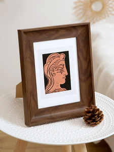 Cadre <span class=keywords><strong>photo</strong></span> en plastique ps brun noyer blanc <span class=keywords><strong>de</strong></span> style américain bon marché pour la décoration intérieure - Product Image 3