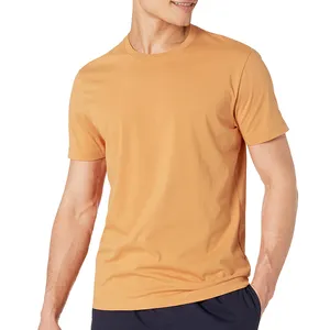 Venda por atacado personalizada camiseta de algodão masculina de bolso, camiseta de algodão com pescoço, estampa de umidade