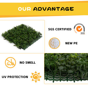 جدار نباتات صناعية من Shein بأبعاد 50×50 سم، ورق شجر صناعي للخصوصية في الحديقة المنزلية والديكورات الداخلية الحديثة - Product Image 5