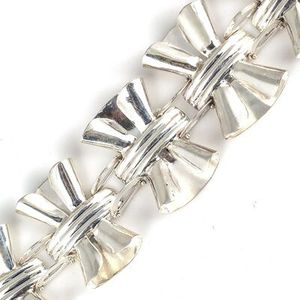 925 Sterling <b>Silver</b> Heart-Shaped Ribbon <b>Bracelet</b> Elegant <b>Bangles</b> Type - Product Image 2