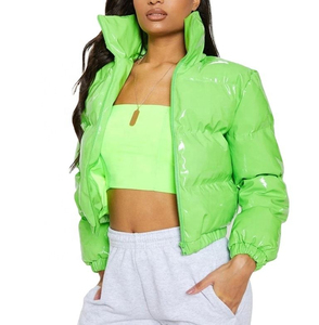 Veste matelassée courte pour femme, décontractée, hiver, vente chaude, OEM, manches longues, surdimensionnée, imperméable, coupe-vent, meilleure qualité, personnalisée - Product Image 5