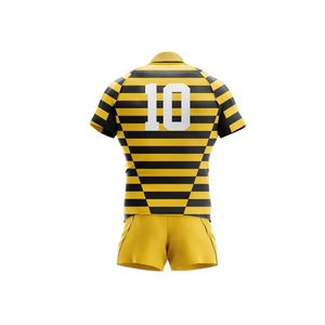 Fabrication en usine d'uniformes de rugby à séchage rapide avec un design unique logo personnalisé imprimé à manches courtes grande taille respirant grande taille - Product Image 3