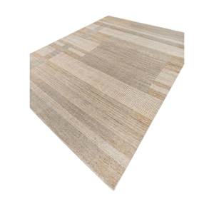 พรมอัฟกันถักมือสีเบจและสีน้ำตาลลายเรขาคณิต ขนาด 9x12 ฟุต รูปทรงสี่เหลี่ยมผืนผ้า เหมาะสำหรับห้องนั่งเล่นและทางเดิน-LSEA-1359 - Product Image 2