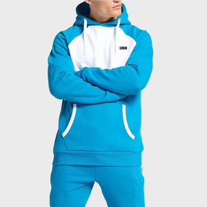 เสื้อกันหนาวมีฮู้ดสำหรับผู้ชาย, เสื้อกีฬาพอดีตัวมีกระเป๋าจิงโจ้ผสมสี - Product Image 5