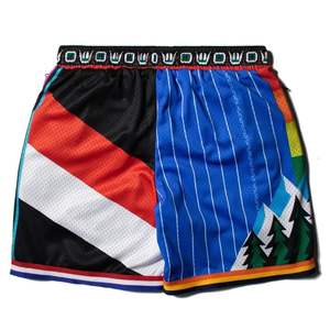 Shorts de basket-ball décontractés pour hommes impression par sublimation personnalisée vêtements d'entraînement de sport mi-longs écologiques vente en gros - Product Image 2