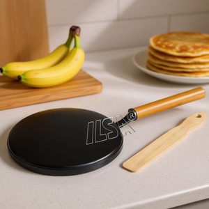 Ilsa Sartén para Crepas Antiadherente de Aluminio de 20 cm con Espátula Negra - Utensilios para Hacer Crepas y Panqueques - Product Image 3