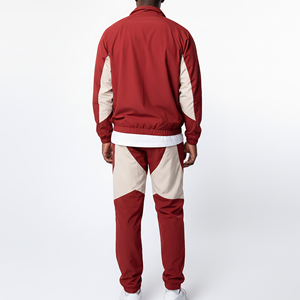 2026 New Arrived Heavyweight Windproof Solid Printed Reversible Breathable Sweatpants <b>Zip</b>-Up Sweat Suit Casual 100% Cotton - Product Image 5