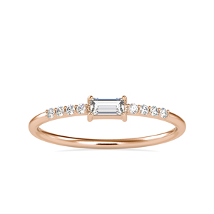 Bague de fiançailles minimaliste en or massif 14K et 18K pour filles et femmes. - Product Image 1