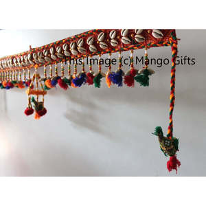 Guirlandes murales traditionnelles indiennes Toran, longueur 36 pouces, lot de 5 pièces pour la décoration de Diwali Pooja - Product Image 5