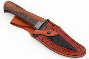 Premium San Mai damasco gilet in acciaio <span class=keywords><strong>Bowie</strong></span>-manico in legno personalizzabile fai da te coltello da caccia per coltelli da campeggio e uso industriale