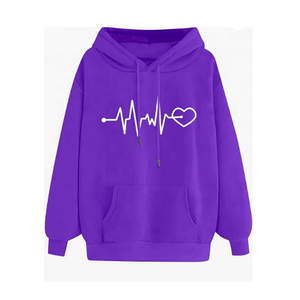 เสื้อฮู้ดแขนยาวสำหรับผู้หญิง ผ้าโพลีเอสเตอร์/คอตตอน ตกแต่งด้วยงานปักคริสตัล  แบบถัก  สำหรับฤดูหนาว/ฤดูใบไม้ผลิ  สามารถปรับแต่งได้ตามความต้องการของลูกค้า (OEM) - Product Image 1