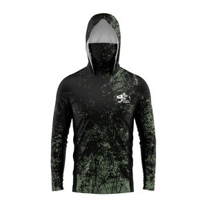 Sudadera con capucha de pesca de manga larga personalizada para hombre al por mayor, secado rápido, UPF 50, resistente a los rayos UV, poliéster impermeable, sublimación para exteriores - Product Image 4