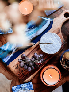 Modern Abstract Art Coaster Set Eco-Friendly <b>Wood</b> and Epoxy Resin Inspired by Fairies Design for Home Decor and Business Gifts - Product Image 4