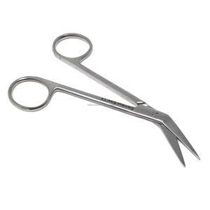 Tijeras Quirúrgicas Dentales para Encías Iris de 4.5" Anguladas, Micro Tijeras para Tejido de Acero Inoxidable, Manuales, Certificación CE ISO, OEM ODM, Venta al por Mayor - Product Image 1