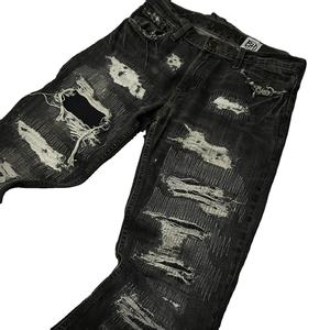 กางเกงยีนส์ขาบานของผู้ชายกางเกงยีนส์ระบายอากาศได้ดีออกแบบได้ตามต้องการดีไซน์ทันสมัย2025 - Product Image 3