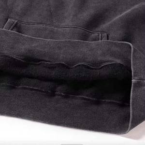 Basics Heavyweight 100% algodón lavado con ácido pulóver bordado de gran tamaño sudaderas con capucha para hombre 2XL sudaderas con capucha de lana de alta calidad todas las tallas - Product Image 3