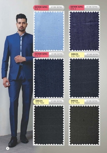 Costumes de smoking pour hommes, styles personnalisés, à simple boutonnage, en tissu tricoté peigné, anti-plis, respirant, imperméable, coupe longue et droite - Product Image 5