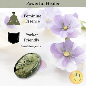 Prehnita a granel Epidota Preocupación Piedra Cristal Oval Pulgar Piedra preciosa Cristal natural Terapia Reiki Masaje Chakra Preocupación Piedras - Product Image 5